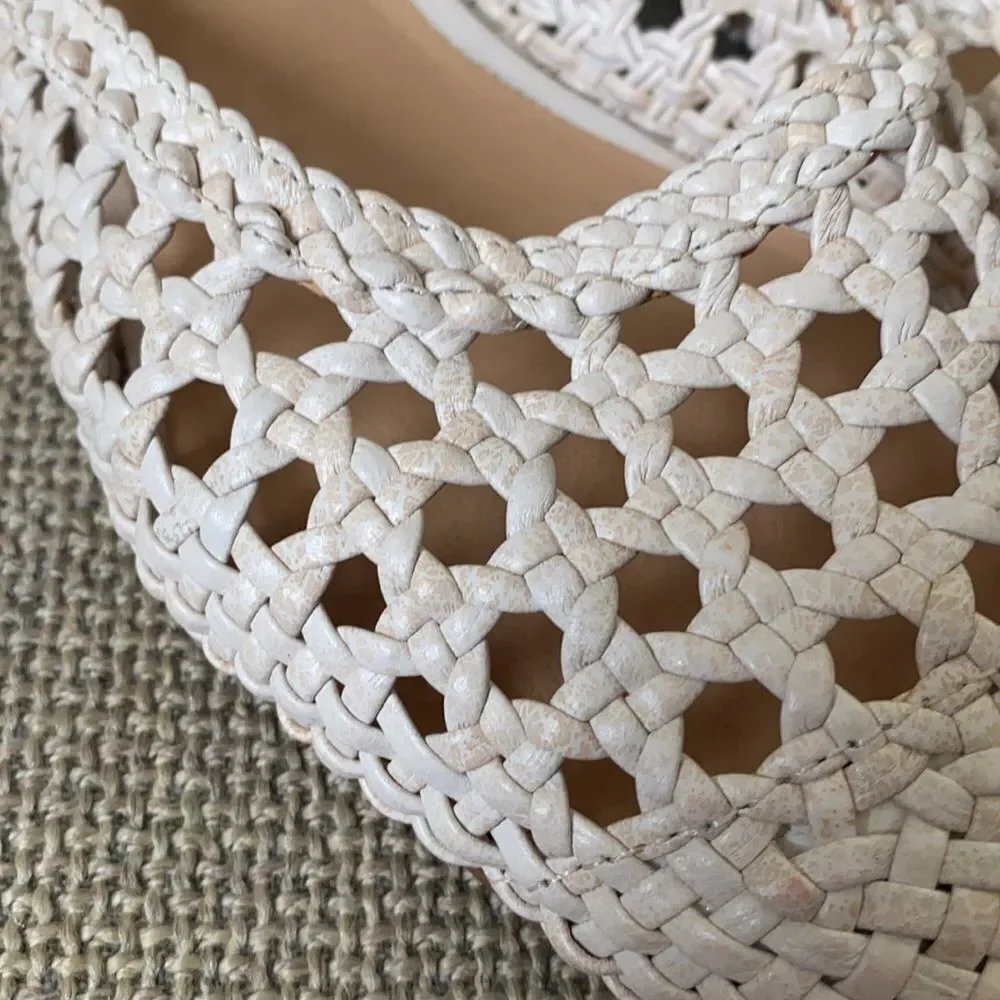 NWOB Anthropologie Marino Ankle-Tie Flats Size 7.5